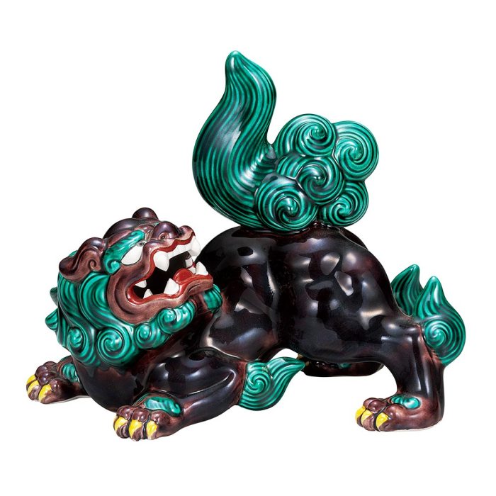 九谷焼 魔除け 9号 月見獅子 交趾 九谷焼 獅子 置物 九谷焼 獅子 厄除け 厄除け 置物 厄除け お守り 開店 祝い プレゼント おしゃれ カフェ 開店祝い プレゼント 新築祝い プレゼント 友人 プレゼント 父 プレゼント 友人 引っ越し祝い 厄除け 女性 プレゼント 魔除け