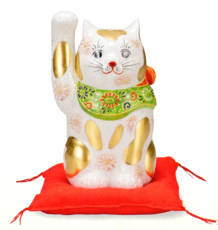 九谷焼 縁起物 5号 招き猫 金ブチ盛 箱入 Beyondthereturngh Com