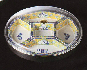 楽天市場】金彩伊万里 フード付 回転 オードブル 陶器 蓋付 手巻き寿司