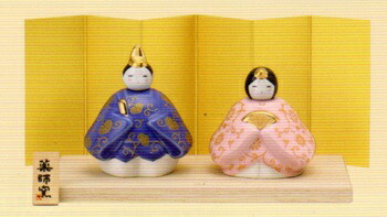 楽天市場】【即納】雛人形 コンパクト 錦彩花錦雛 香色 雛 ひな人形 雛