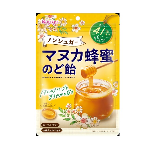 春日井製菓 ノンシュガー マヌカ蜂蜜のど飴 65g&times;７２袋｜おやつくん　お菓子の専門店