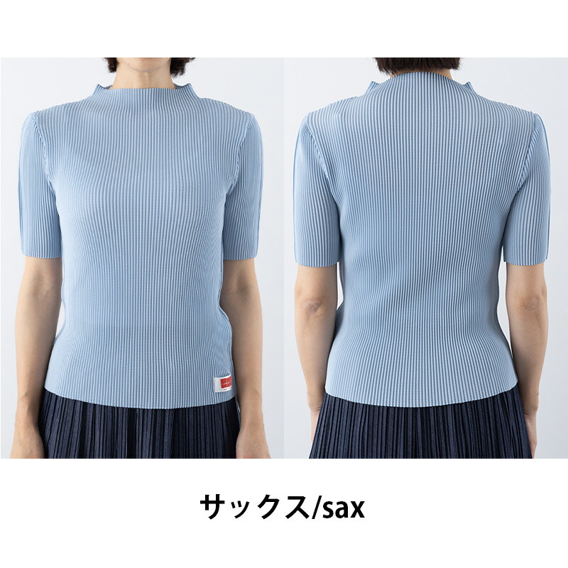 65410　PLEATSPLEASE　ハイネック　半袖カットソー 楽天市場】ハイネック 半袖カットソー プリーツ レディース 春
