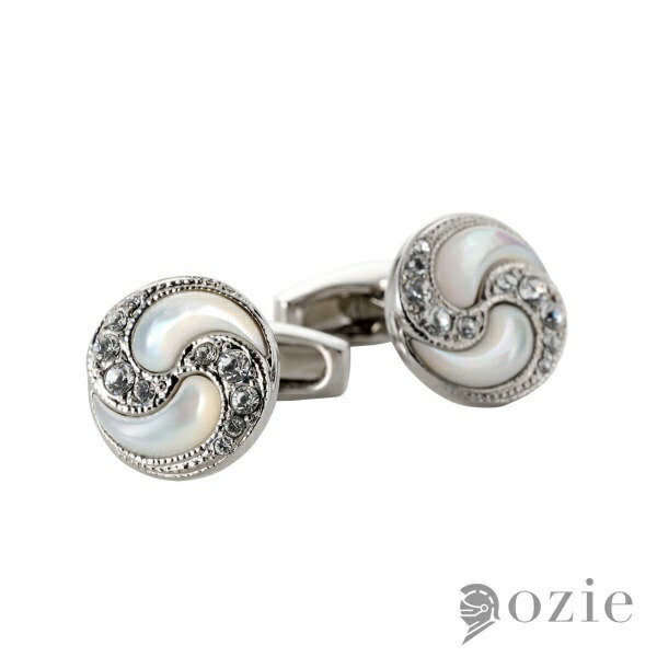 貨物輸送無料 サイモンカーター SIMON CARTER 連合王国製 Mother Of Pearl Crystal Spiral カフリンクス カフスリンク 佩び物 円型 差し上げ物 | メンズ 今めかしい 折り返し 彼 ブランド名 成人男性 既婚男性 御芽出度 流行り物小物 差し上げ物