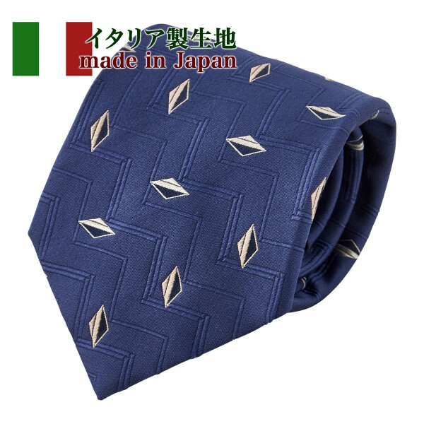 イタリア製生地シルク ネクタイ 日本製ネクタイ 小紋 ブルー 青 ギフト | メンズ おしゃれ ビジネス 高級 シルク 男性 プレゼント 就職祝い かっこいい 父親 お父さん 夫 普段使い ブランド 贈り物 オフィス おくりもの 日本製