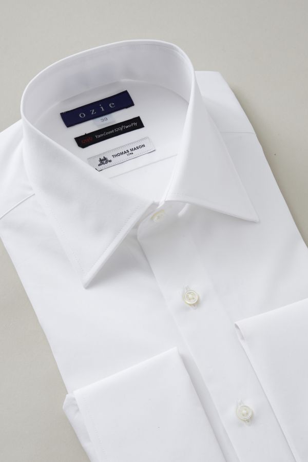 【楽天市場】ダブルカフスシャツ | 長袖 ワイシャツ メンズ 高級 シャツ ドレスシャツ 白シャツ 日本製 カッターシャツ Yシャツ スリム