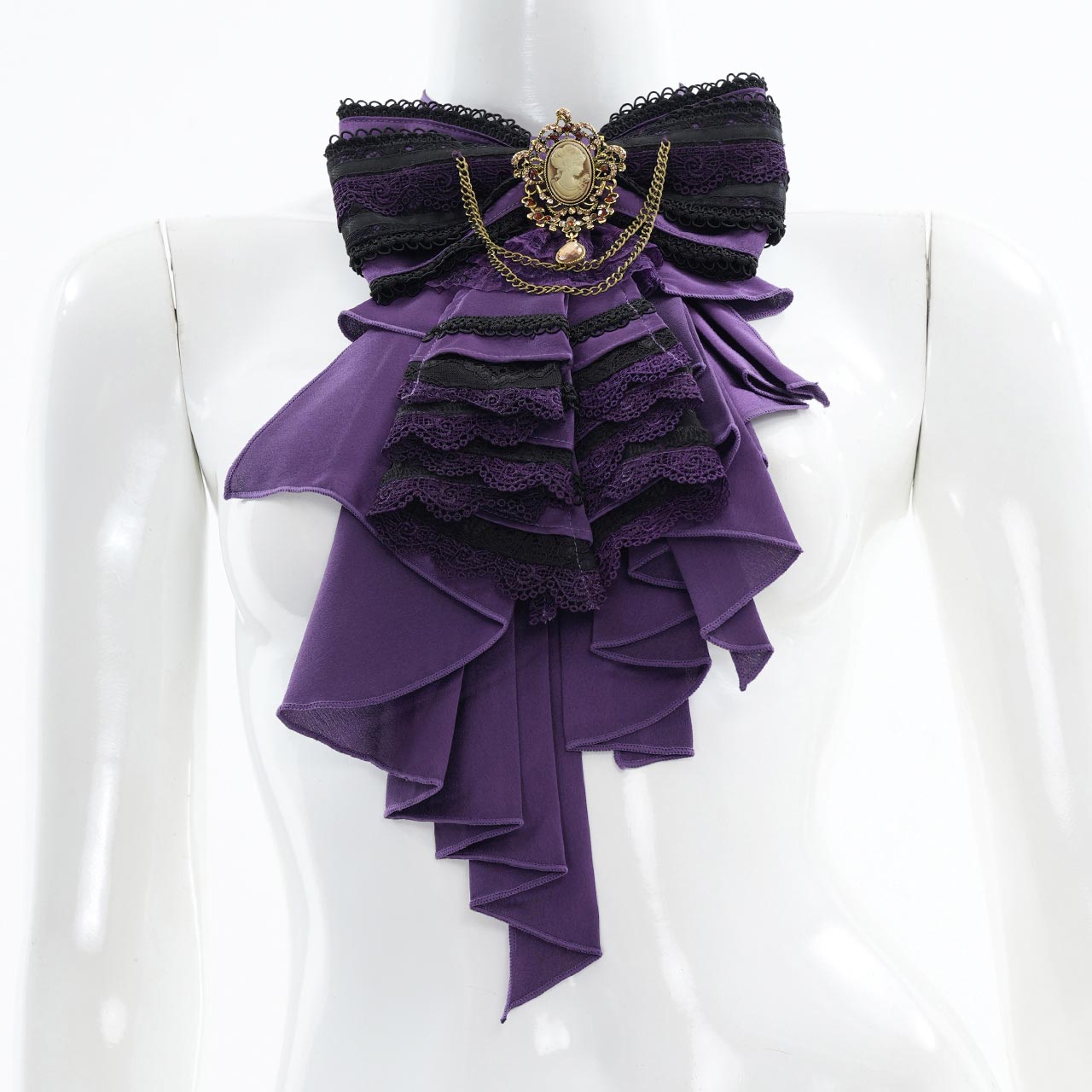 Fairy tale Rose リボンジャボタイ ozzonjapan オッズオンジャパン ジャボ 紫 和ゴス 和ゴスロリ 和ゴシックロリータ ゴシックファッション