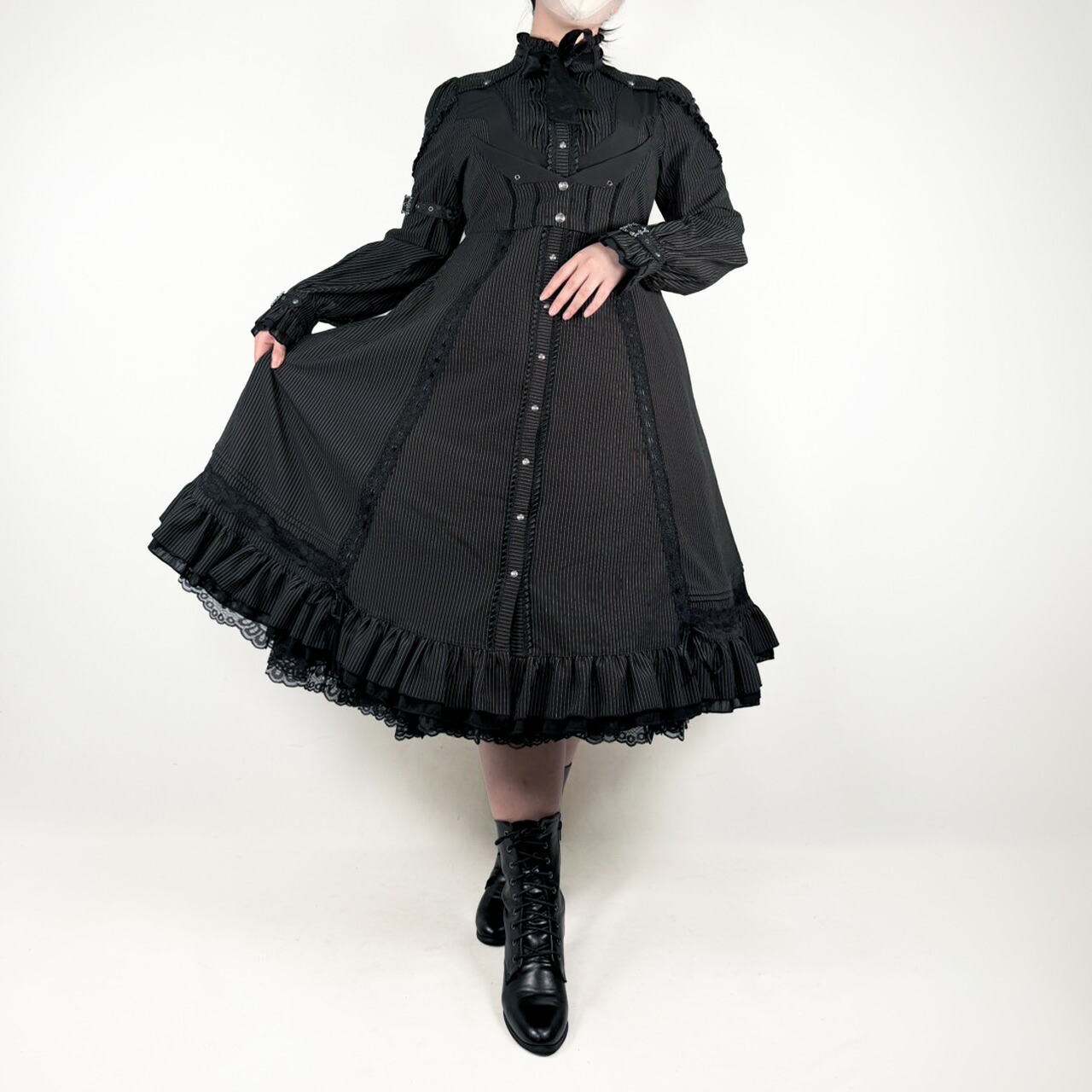 Grand Foyer Hotel Bell Dress ワンピース【L】 黒色 ozzonjapan ozzoneste 薔薇 和ゴス 和ゴスロリ 和ゴシックロリータ|オッズオンジャパン 店