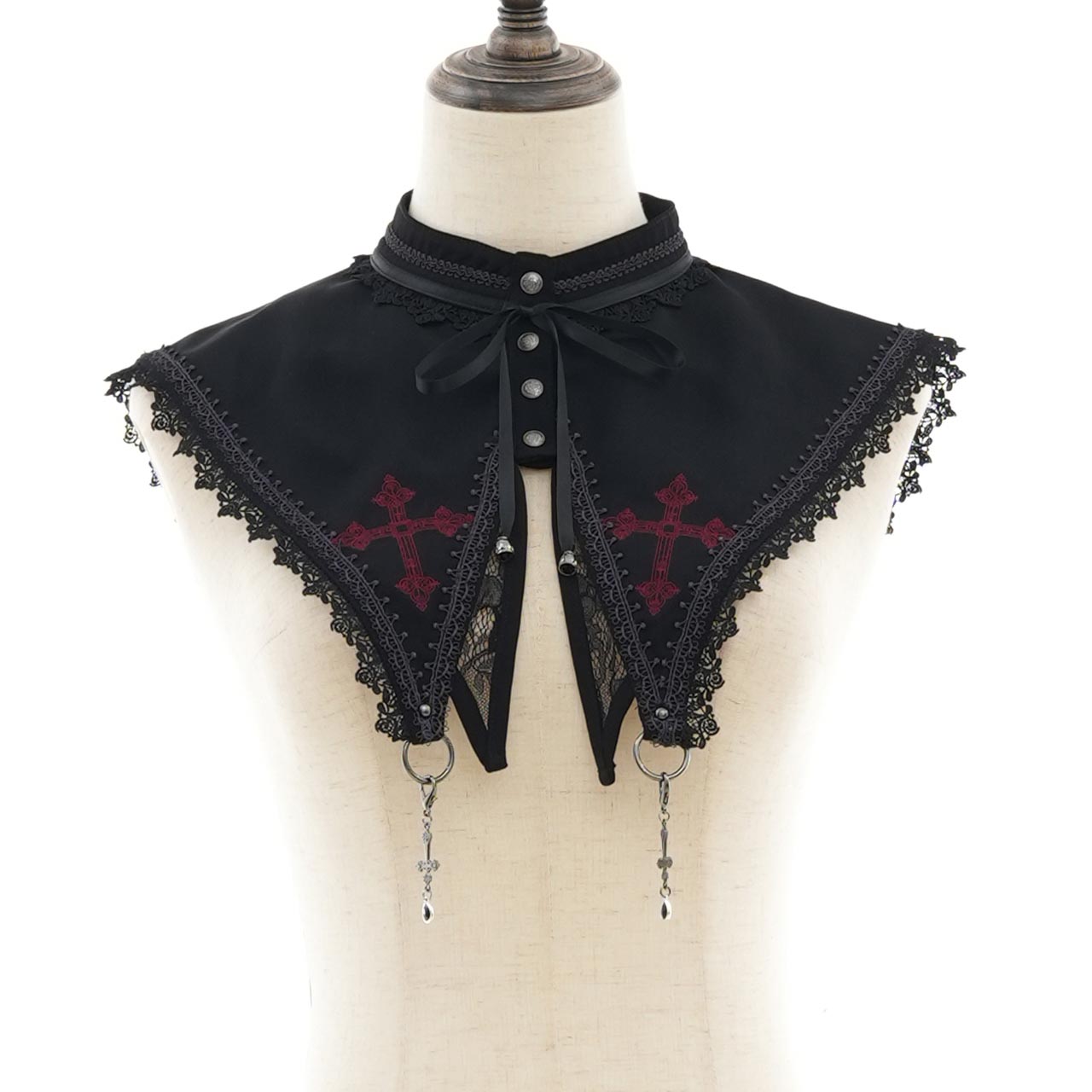 Whimsical Rosy Cats ローズ十字後ばらい衿 黒いこと ozzonjapan ozzoneste  後ばらい襟 和ゴス 和ゴスロリ 和ゴシックロリータ