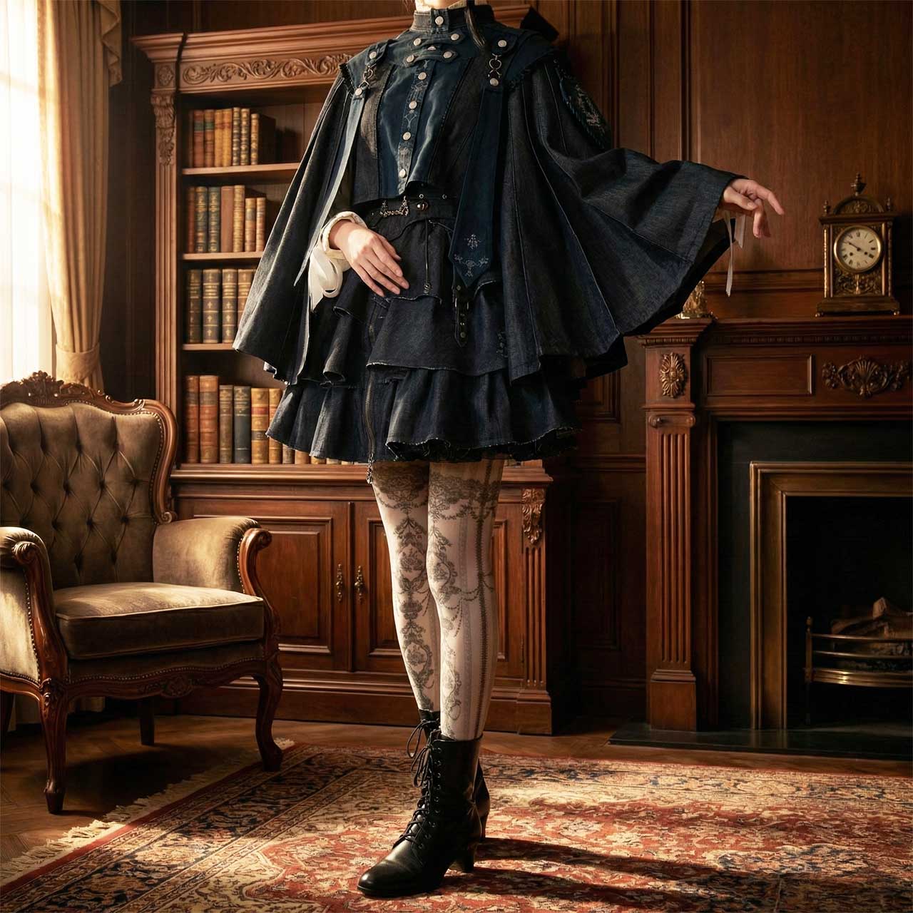 楽天市場】Larme d'Alice コルセットスカート 黒色 ozzonjapan
