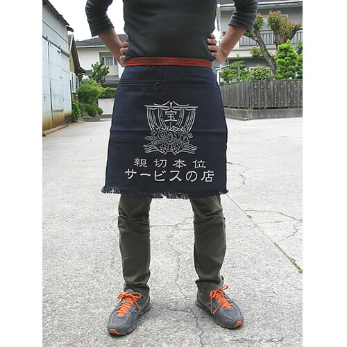 楽天市場】【おしゃれな帆前掛け】ビリケン福之神／紋風ロング