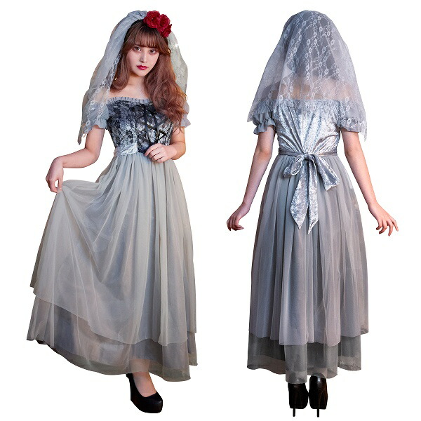 アクセントが綺麗白ドレス★結婚式/発表会/舞台衣装/パーティー/コスプレ tc-214-1.jpg