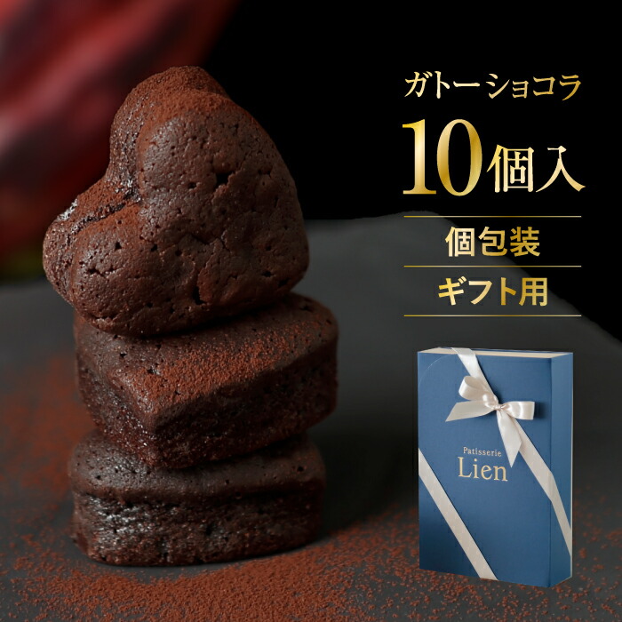 【ノワール】 ガトーショコラ 10個入ギフト 送料無料 経路の日 バレンタイン ホワイトデー プレゼント ご挨拶 お祝い 内祝い 出産祝 お返し 手土産 お礼 ハート型 個包装 高級 チョコレート スイーツ 初節句 退職 引越 しっとり濃厚 誕生日 焼菓子