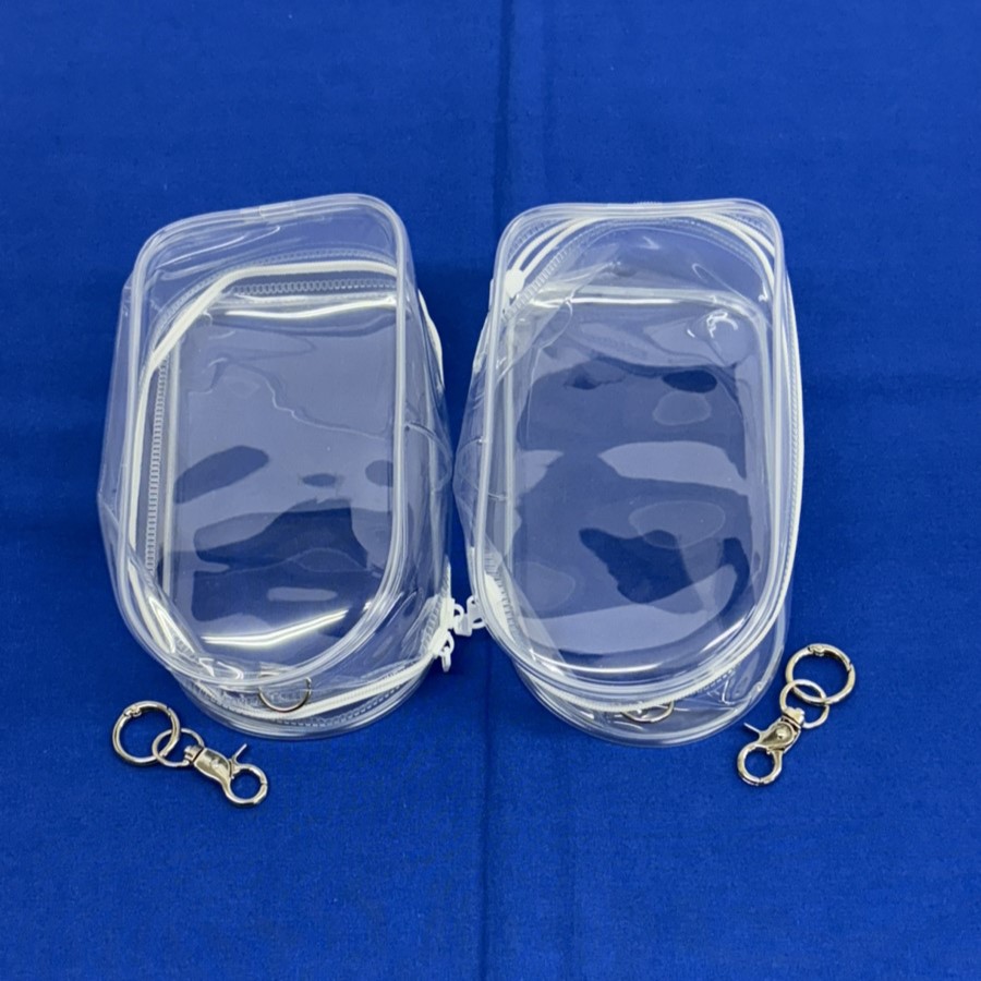 楽天市場】ミニぬいが2個入る 多用途 ハート型 クリア ポーチ ☆ 防水