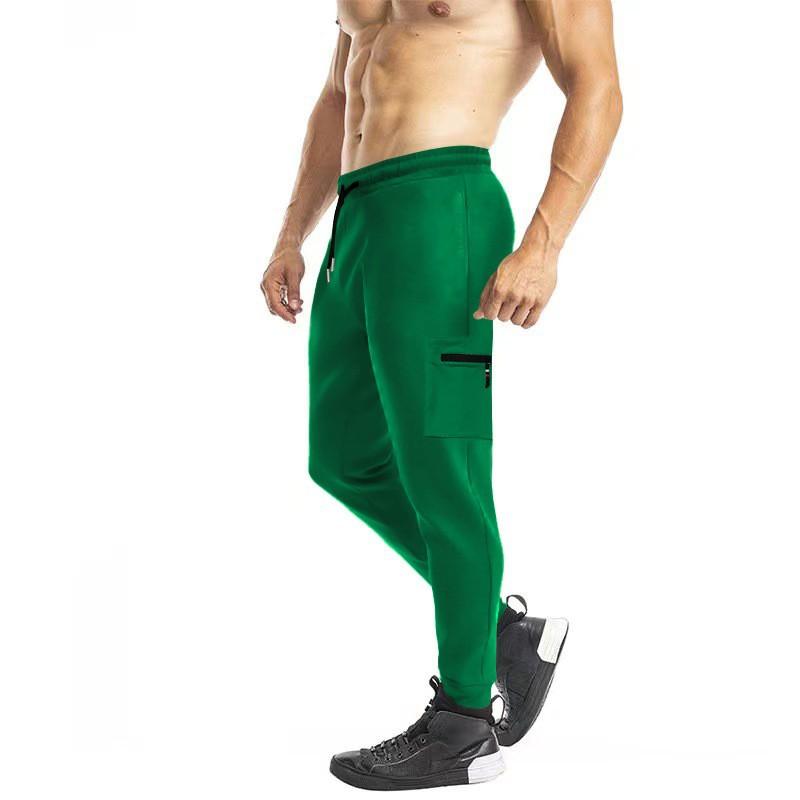 パンツ 男性用 カーゴパンツ スポーツ トレーニング ランニング スリムフィット ズボン ワークパンツ ミリタリー 伸縮性 ポケット カーキ ブラック グレー