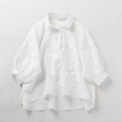 トップ レディース トップス 心地よい 流行り物 プルオーバー 花柄 七分袖 音の大きさ 襟付き添い人 刺しゅう 麻 リネン 薄っぺら 分かりやすい エスニック 成年者 着飾る 好いたらしい アジアン 気が大きい ゆったり 着回し お出かけ 春 夏 秋 無償性大きさ 白 赤 黄 黒 体型押しかぶせる   韓国 オルチャン