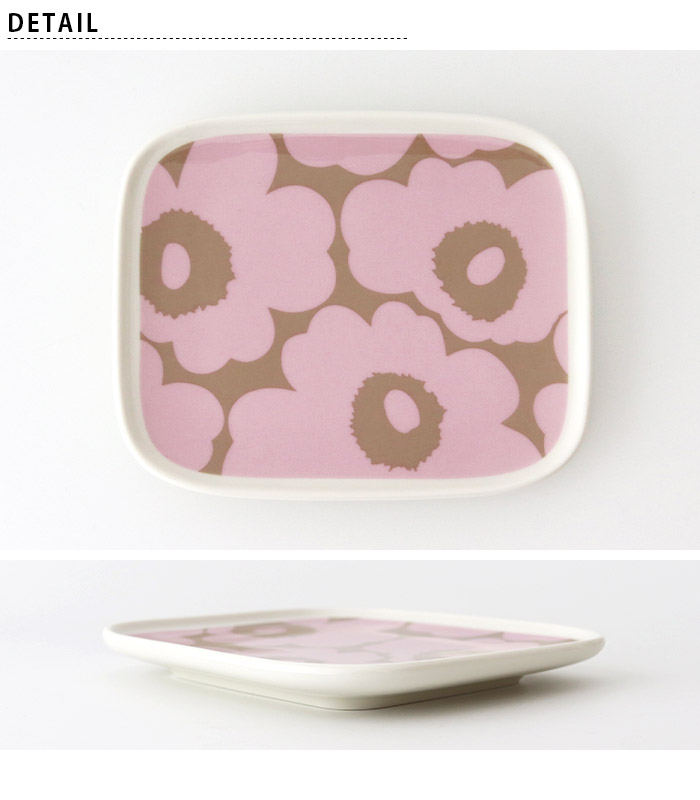 マリメッコ ( marimekko ) Unikko ( ウニッコ ) スクエア プレート 15