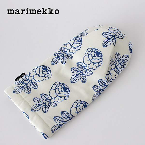 marimekko ( マリメッコ ) VIHKIRUUSU ( ヴィヒキルース ) Oven mitten オーブン ミトン / ホワイト×ブルー . marimekko ( マリメッコ ) VIHKIRUUSU ( ヴィヒキルース ) Oven mitten オーブン ミトン / ホワイト×ブルー .