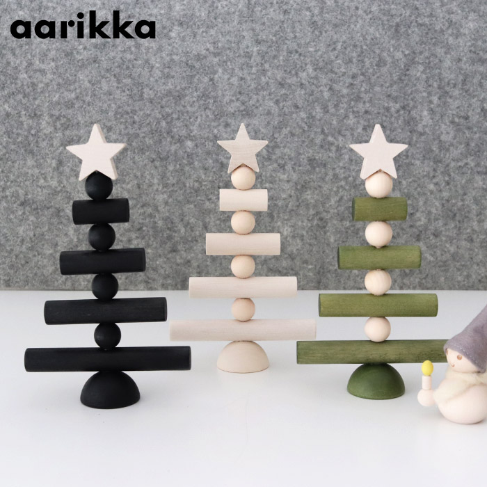 aarikka アーリッカ <br>ミニ クリスマスツリー Joulupuu / 全3色　<br>北欧 クリスマス インテリア 木製 雑貨 <br>【 正規販売店 】【 熨斗対応不可/メール便不可 】