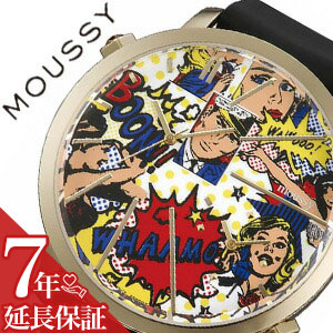 マウジー 時計 MOUSSY 腕時計 ビッグ ケース Big Case メンズ レディース ユニセックス 男女兼用 マルチ WM0051QC アナログ 革ベルト ブラック ゴールド 人気 プレゼント ギフト