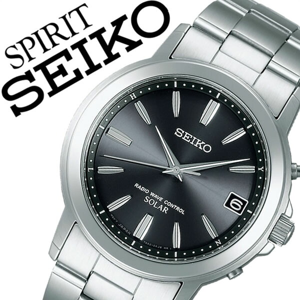 【7年保証対象】セイコー腕時計 SEIKO時計 SEIKO 腕時計 セイコー 時計 スピリット SPIRIT メンズ ブラック SBTM169 メタル ベルト 正規品 ソーラー 電波 限定 防水 シルバー シンプル 送料無料