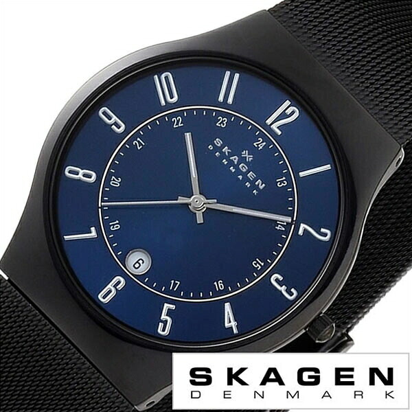 スカーゲン 時計 SKAGEN 腕時計 スカーゲン腕時計 スカーゲン時計 メンズ レディース 男性 女性 彼氏 彼女 プレゼント T233XLTMN [ おしゃれ 人気 北欧 ブランド 防水 ステンレス メタル ベルト ブルー ネイビー ブラック ビジネス スーツ フォーマル 薄型 シンプル 軽量 ]｜腕時計ギフトのパピヨン 15,177円