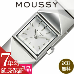 マウジー 時計 MOUSSY 腕時計 スタッズ STUDS レディース ホワイト WM0071B4 メタル ベルト 正規品 おしゃれ アナログ シルバー クリスタル ストーン プレゼント ギフト