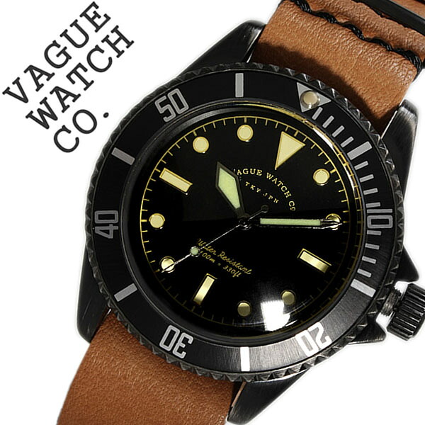 ヴァーグウォッチ 腕時計 VAGUEWATCH Co. 時計 ヴァーグ ウォッチ VAGUE WATCH ブラックサブ BLKSUB メンズ ブラック BS-L-N-002 バードウォッチ バーグウォッチ 人気 ブランド アンティーク レザー 革 ナイロン ブラウン 送料無料