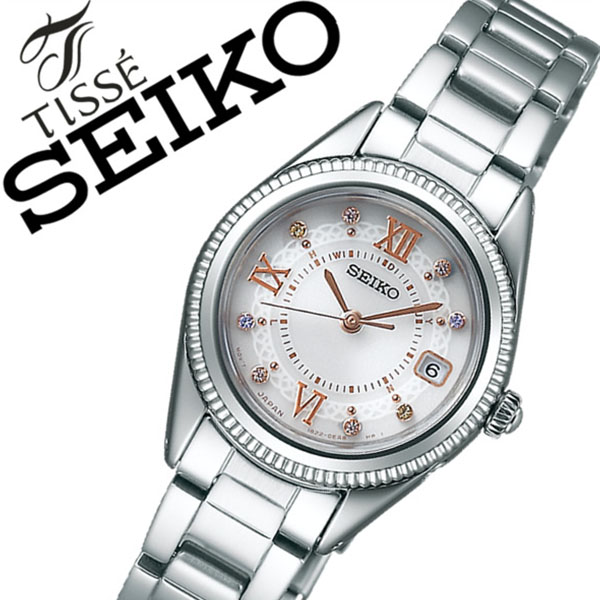 セイコー 腕時計 [SEIKO時計](SEIKO 腕時計 セイコー 時計) ティセ (TISSE) レディース 腕時計 ホワイト SWFH061 [メタル ベルト 正規品 防水 ソーラー 電波修正 シルバー ローズ ゴールド ピンクゴールド クリスタル ストーン][バーゲン プレゼント ギフト]