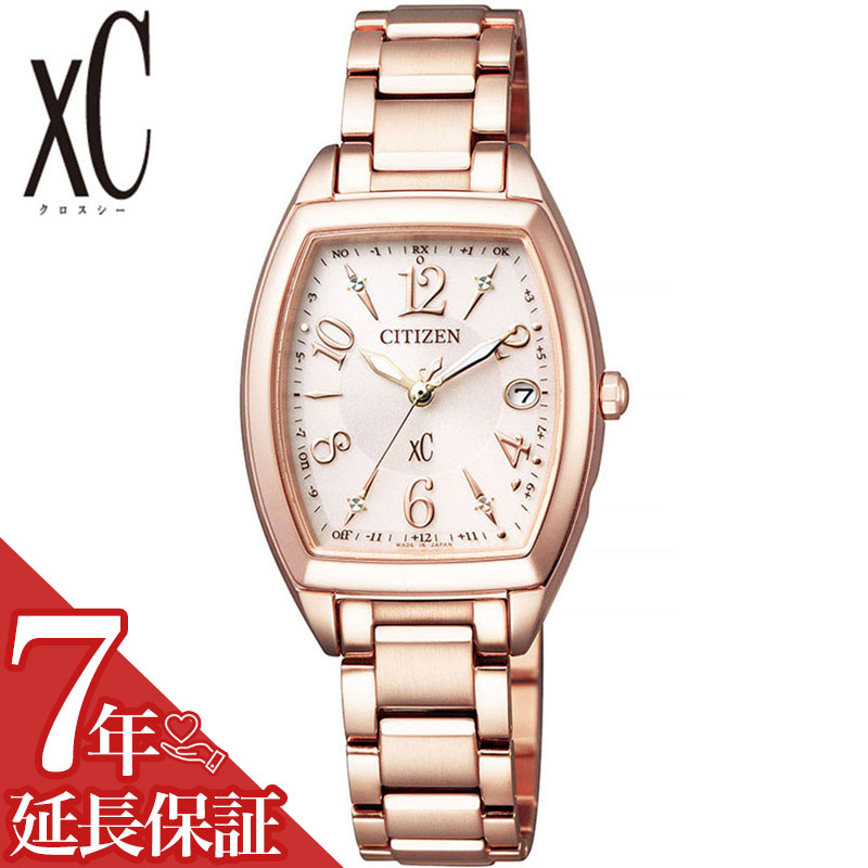 シチズン 腕時計 CITIZEN時計 シチズン 時計 CITIZEN腕時計 クロスシー ステンレススチールライン ハッピーフライト xC Stainless Steel Line Happy Flight レディース ピンクゴールド ES9392-51W [ 世界時計 ソーラー 電波時計 トノー プレゼント ギフト ][ 送料無料 ]