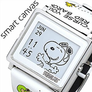 楽天市場 エプソン 腕時計 Epson 時計 スマートキャンバス スヌーピー 変装 フライング エース Smart Canvas Snoopy Flying Ace メンズ レディース 液晶 W1 Pn310 キャラクター 電子ペーパー スマキャン ピーナッツ ホワイト スヌーピー スマートキャンパス 送料