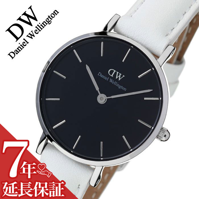 ダニエルウェリントン 腕時計 DanielWellington 時計 ダニエル ウェリントン Daniel Wellington クラシック ペティット ボンダイ ブラック Classic Petite Bondi Black レディース DW00100286 28mm 革ベルト シルバー ラウンド シンプル 送料無料