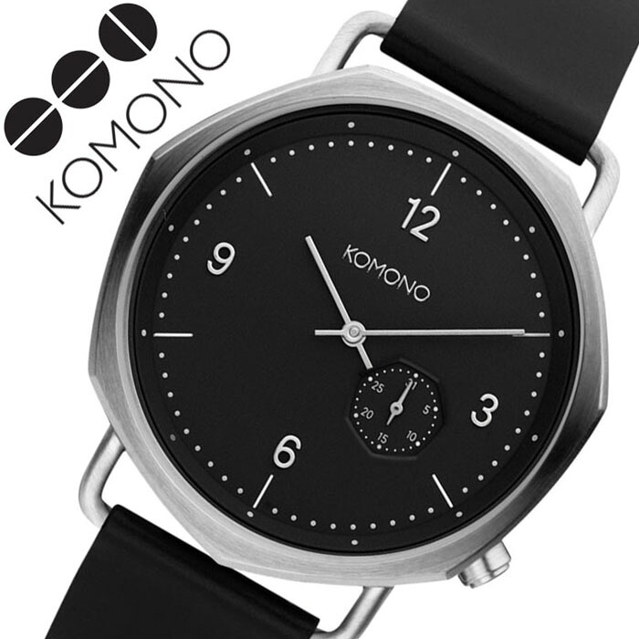 コモノ 腕時計 KOMONO 時計 コモノ時計 コモノ腕時計 オルソン ORSON レディース 女性 向け 彼女 妻 ブラック KOM-W4155 かわいい おしゃれ 革 レザー ベルト シンプル ブランド スモールセコンド プレゼント 人気 送料無料【FK2020_3】