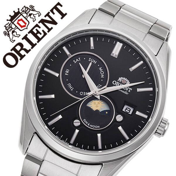 楽天市場 5年保証対象 オリエント 腕時計 Orient 時計 オリエント時計 Orient腕時計 コンテンポラリー Contemporary メンズ ブラック Rn Ak0302b 人気 ブランド おすすめ 防水 正規品 機械式 自動巻き サンムーン 月 太陽 オシャレ レトロ クラシック 上品