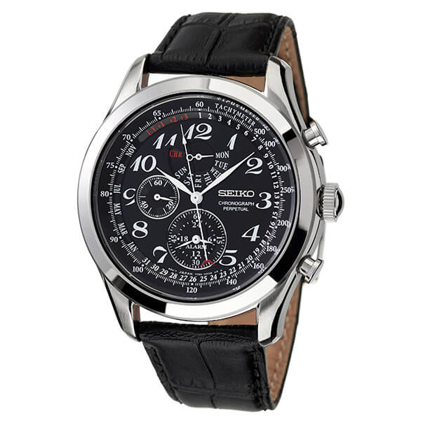 最高の セイコー 腕時計 Seiko 時計 セイコー時計 Seiko腕時計 メンズ ブラック Spc133p1 人気 ブランド おすすめ 防水 レザー ベルト 革 革ベルト カレンダー クロノグラフ 逆輸入 社会人 スーツ 仕事 ビジネス 営業 機能性 彼氏 旦那 夫 大人