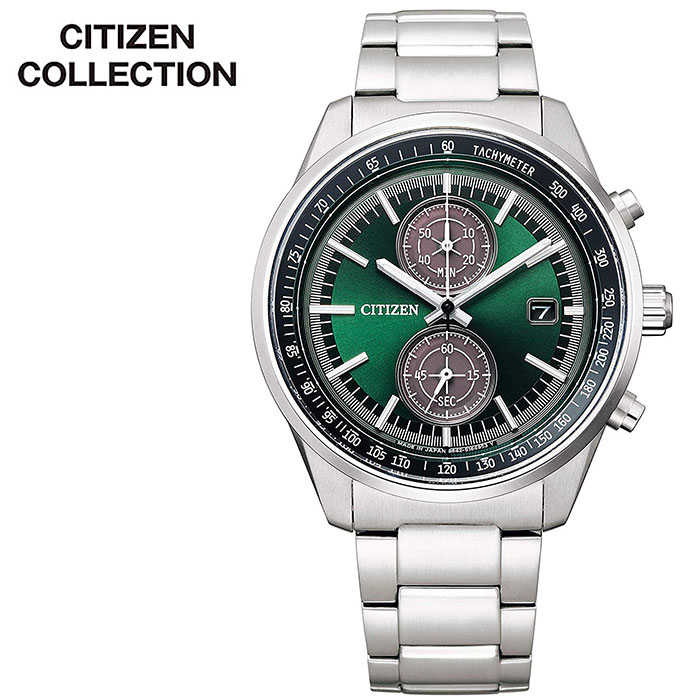 全品送料0円 メンズ腕時計 5年保証対象 シチズンコレクション 腕時計 Citizencitizencollection 時計 シチズンコレクション 時計 Citizen Collection 腕時計 メンズ グリーン Ca7030 97w 人気 ブランド 防水 電池交換不要 エコドライブ クロノグラフ クロノ シンプル