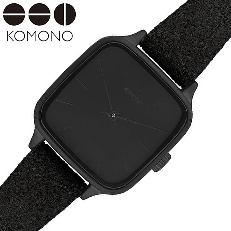 コモノ 腕時計 KOMONO 時計 ケイト KATE レディース 女性 妻 彼女 母 ブラック KOM-W4262 トレンド 北欧 デザイナー ブランド カジュアル ファッション おしゃれ ラウンド メッシュ シンプル ミニマル 人気 話題 雑誌 ギフト プレゼント 誕生日 記念日