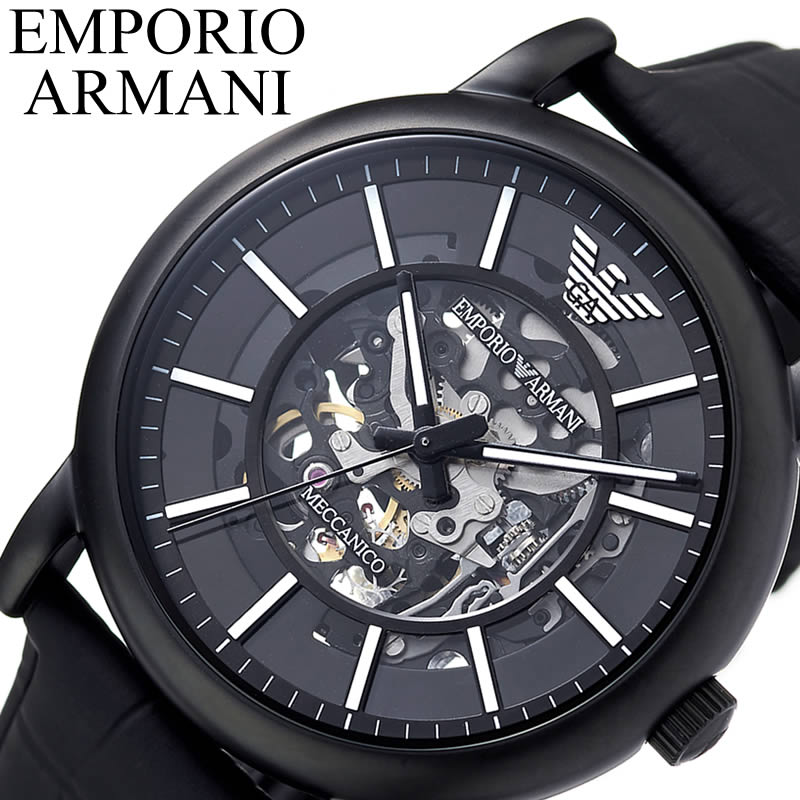 【楽天市場】エンポリオ アルマーニ 腕時計 EMPORIO ARMANI 時計 メカニコ meccanico メンズ スケルトン ...