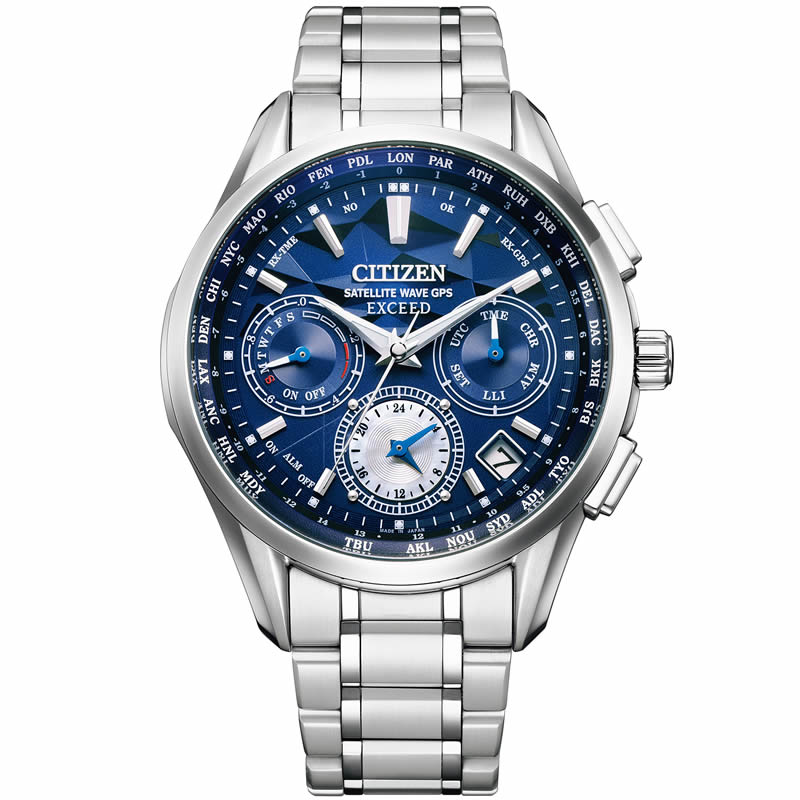 シチズン ソーラー 電波 腕時計 Citizen 時計 エクシード エールコレクション Exceed Yell Collection メンズ かっこいい Cc4030 58l 青 ブルー アクセント 人気 おすすめ おしゃれ ブランド チタン ビジネス 仕事 シンプル 社会人 大人 彼氏 夫 誕生日 記念日 プレゼント