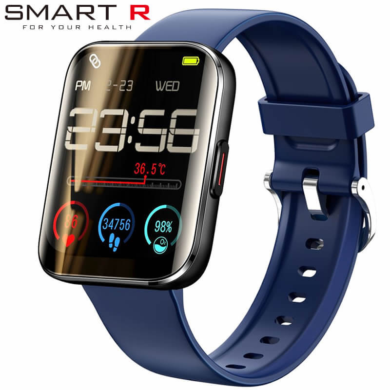 【最大1,900円引き】【20％OFF】スマートR 腕時計 SMART R 時計 スクエア デザイン iphone対応 Android対応 座りすぎ注意 血中酸素測定機能 通知機能 心拍数計測 C05 ネイビー 充電式デジタル スマートウォッチ SR-501030 人気 おすすめ おしゃれ ブランド プレゼント ギフト｜腕時計ギフトのパピヨン