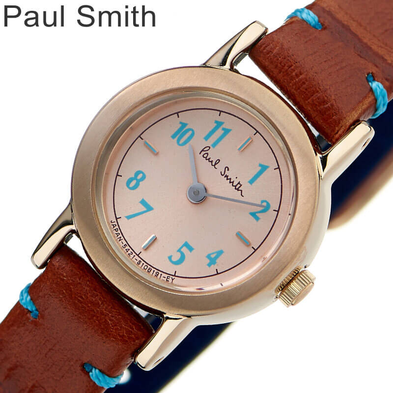 ポールスミス 腕時計 Paul Smith 時計 ポールスミス時計 ポールスミス腕時計 リトル サークル Little Circle 女性 向け レディース ブラウン レザー 革 ベルト Bg1 021 12 かわいい 華奢 アンティーク 小さめ 人気 おすすめ おしゃれ ブランド プレゼント ギフト ゴールド