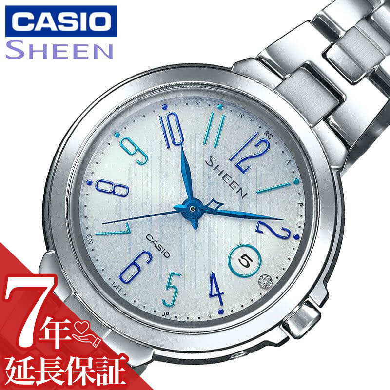 カシオ 電波 ソーラー 腕時計 CASIO 時計 シーン SHEEN 女性 向け レディース クォーツ SHW-5100D-7AJF かわいい 華奢 小ぶり 小さめ 人気 おすすめ おしゃれ ブランド 記念日 誕生日 プレゼント ギフト