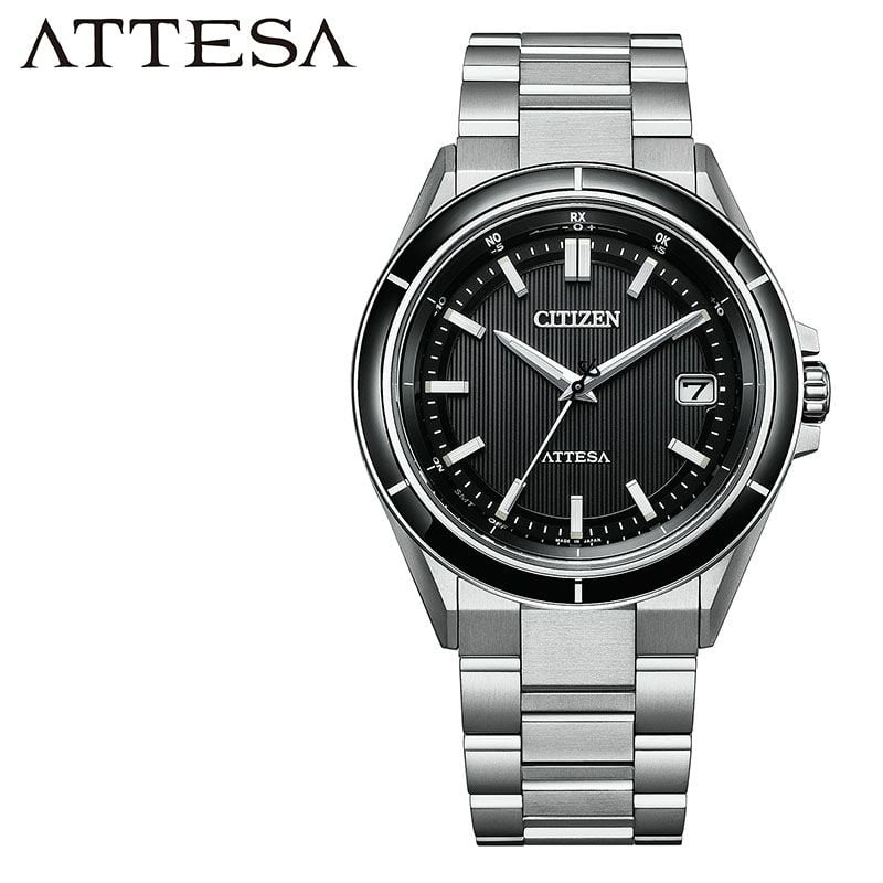 シチズン 電波ソーラー ソーラー電波 腕時計 CITIZEN 時計 アテッサ ATTESA 男性 向け メンズ ビジネス スーツ 彼氏 夫 お父さん 父 黒 シルバー メタルバンド 日付 カレンダー エコ・ドライブ CB3030-76E 人気 おすすめ おしゃれ ブランド プレゼント ギフト 誕生日 記念日