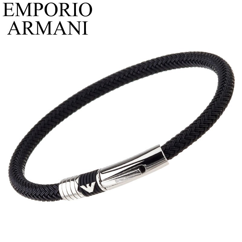 EMPORIO ARMANI エンポリオアルマーニ EGS2176040 ブレスレット Amazon.com: Emporio Armani EGS2176040 Mens Signature Black