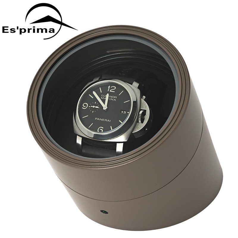 【最大3,300円引き】【20％OFF】【1本巻き】 ワインディング マシーン エスプリマ Esprima Winding Machine ワインダー ES-10302WG ウォームグレー 腕時計 自動巻き 機械式時計 マブチモーター搭載 静音 静か グレー 高級感 コンパクト 保管 人気 おすすめ おしゃれ ギフト｜腕時計ギフトのパピヨン 11,326円