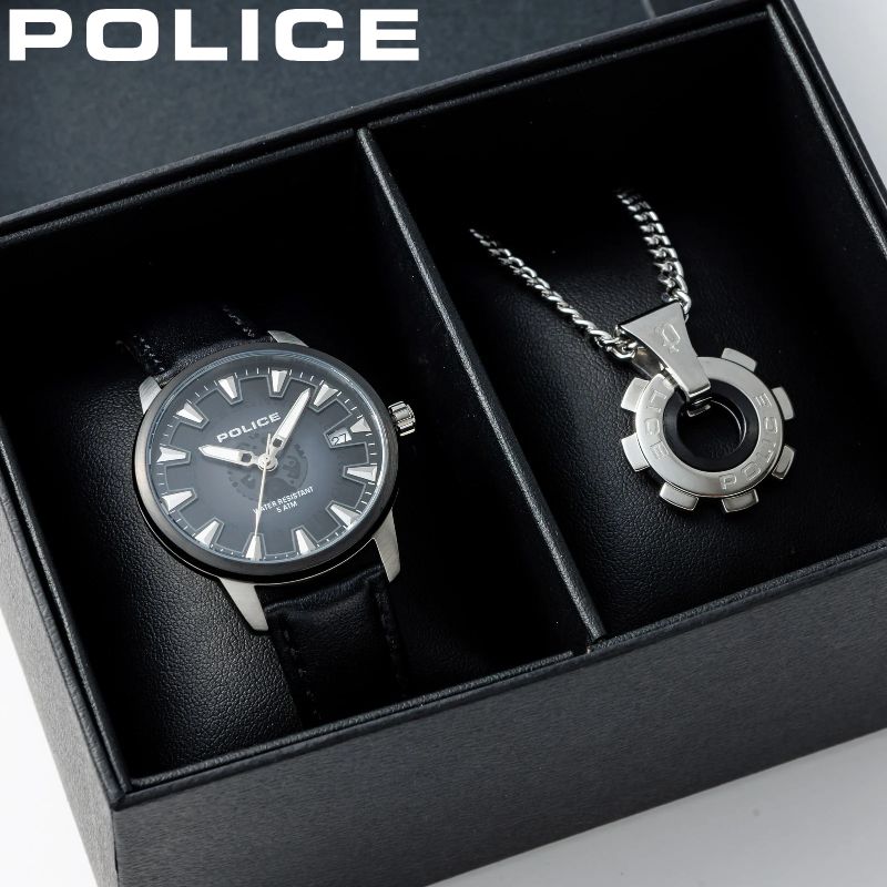 【最大17,600円引き】【40％OFF】【ギフトに最適 ネックレスセット】ポリス 腕時計 POLICE 時計 ポリス リアクター Reactor ブラック 男性 向け メンズ REACTOR-BK 彼 彼氏 ギフト 大学生 新社会人 人気 おすすめ おしゃれ ブランド プレゼント｜腕時計ギフトのパピヨン