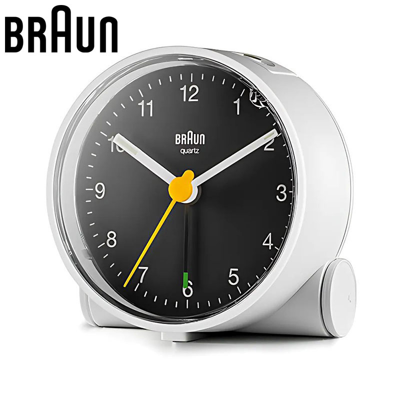 ブラウン 置時計 BRAUN ブラウン置時計 BC01WB 目覚まし時計 ブラウン置時計 BC01WB アナログ アラームクロック ANALOG ARALM CLOCK ホワイト×ブラック クオーツ（静音設計） 人気 おすすめ おしゃれ ブランド プレゼント ギフト