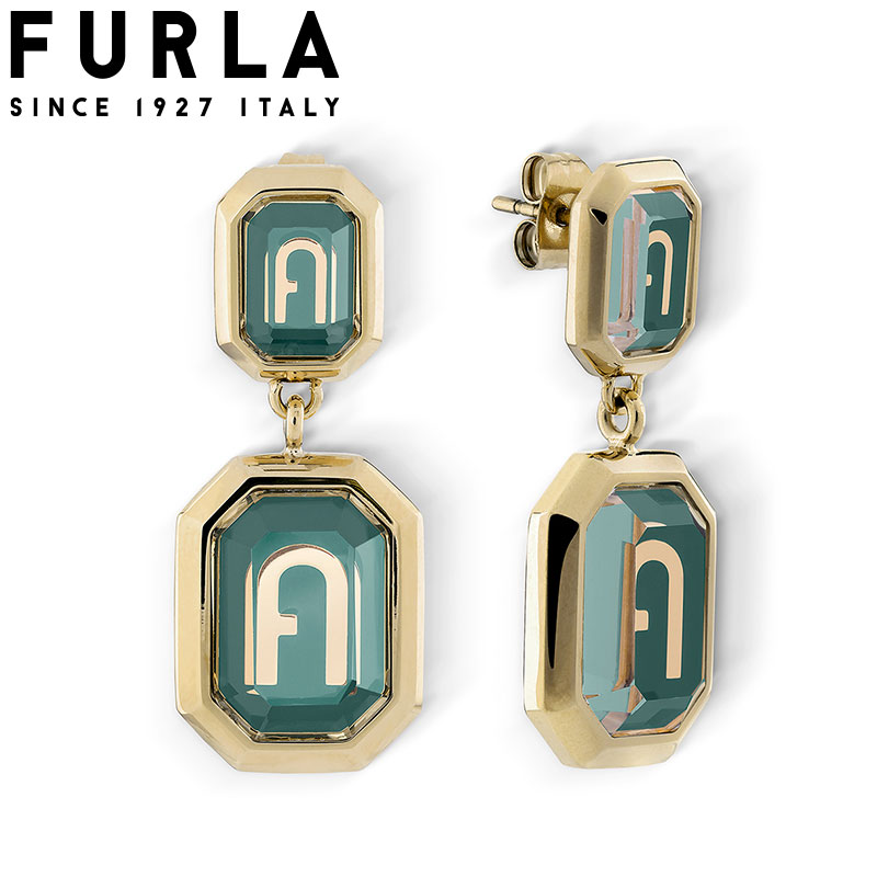 フルラ アクセサリー FURLA ピアス フルラ FURLA オクタゴナル ピアス OCTAGONAL EARRINGS イエローゴールド、グリーン 女性 向け レディース FJ0308ETU 人気 おすすめ おしゃれ ブランド プレゼント ギフト
