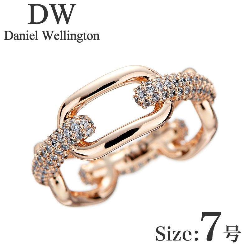ダニエル ウェリントン アクセサリー Daniel Wellington リング クリスタル リンク リング Crystal Link Ring 48 RG ローズゴールド 女性 向け レディース DW00400577 人気 おすすめ おしゃれ ブランド プレゼント ギフト|腕時計ギフトのパピヨン