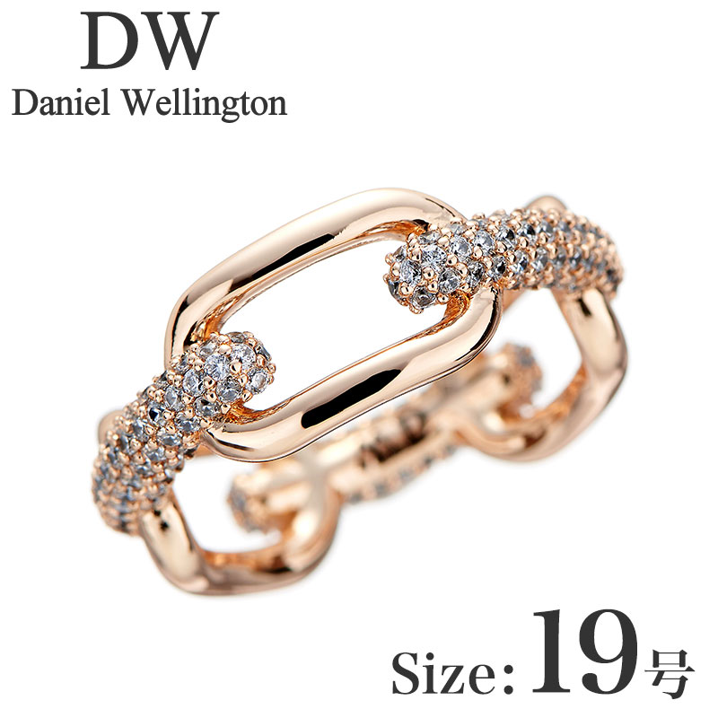 ダニエル ウェリントン アクセサリー Daniel Wellington リング クリスタル リンク リング Crystal Link Ring 60 RG ローズゴールド 女性 向け レディース DW00400583 人気 おすすめ おしゃれ ブランド プレゼント ギフト｜腕時計ギフトのパピヨン