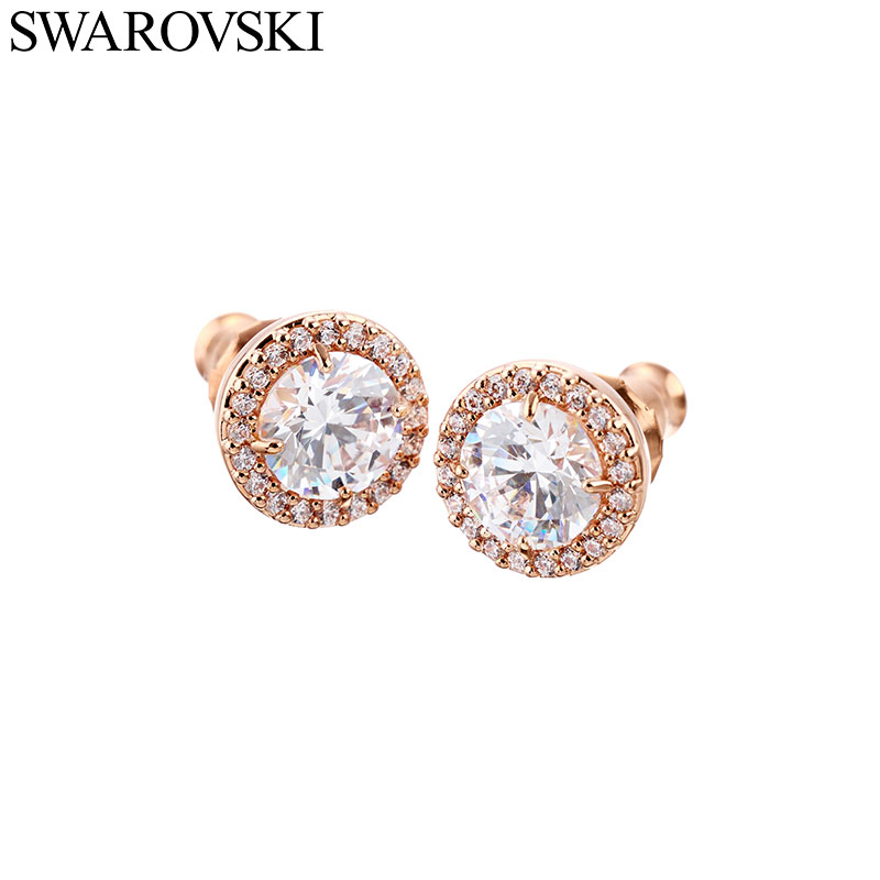 スワロフスキー ウナ ピアス Swarovski ラウンドカット Una レディース 女性 アクセサリー アクセ ジュエリー ホワイト 5636275 ブランド シンプル かわいい おすすめ 彼女 母親 お母さん 奥さん 嫁 さん 友達 女友達 誕生日プレゼント お祝い 記念日 結婚記念日 プレゼント